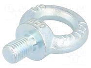 Lifting eye bolt; M20x30; Head: eye; steel; zinc; DIN 580; 40mm DROMET