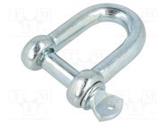 Dee shackle; steel; for rope; zinc; 14mm DROMET