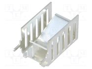 Heatsink: moulded; L: 20mm; W: 13mm; H: 13mm; 23.3K/W; copper; clip-on FISCHER ELEKTRONIK