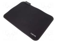 Pad; black; mouse; Features: with LED; 350x260mm LOGILINK