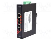 Switch Ethernet; unmanaged; Number of ports: 5; 12÷48VDC; RJ45 ANTAIRA