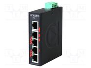 Switch Ethernet; unmanaged; Number of ports: 5; 12÷48VDC; RJ45 ANTAIRA