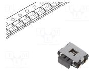 Microswitch TACT; SPST; Pos: 2; 0.05A/12VDC; SMT; none; 2.2N; 1.65mm PANASONIC