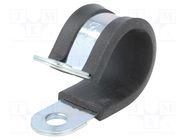 Fixing clamp; ØBundle : 25mm; W: 20mm; steel; Cover material: EPDM MPC INDUSTRIES