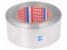Tape: duct; W: 50mm; L: 50m; Thk: 0.07mm; grey; acrylic; aluminium TESA