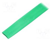 Heat shrink sleeve; thin walled; 3: 1; 24mm; L: 30m; green; reel HELLERMANNTYTON