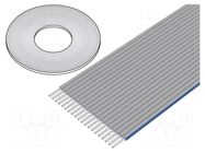 Wire: ribbon; 1.27mm; stranded; Cu; unshielded; PO; light grey 3M