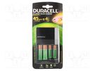 Charger: microprocessor-based; Ni-MH; Size: AA,AAA,R03,R6 DURACELL