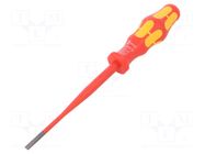 Screwdriver: insulated; slim; slot; 3.5x0.6mm; Blade length: 100mm WERA