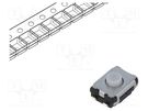 Microswitch TACT; SPST; Pos: 2; 0.02A/15VDC; SMT; none; 2.5mm; grey PANASONIC