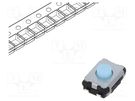 Microswitch TACT; SPST; Pos: 2; 0.02A/15VDC; SMT; none; 2.5mm; blue PANASONIC