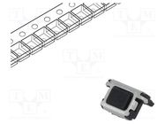 Microswitch TACT; SPST; Pos: 2; 0.015A/15VDC; SMT; none; 3N; 0.95mm PANASONIC