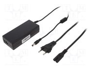 Power supply: switched-mode; 12VDC; 5A; Out: 5,5/2,1; 60W; 0÷40°C CELLEVIA POWER