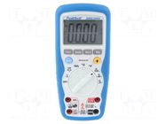 Digital multimeter; LCD; 3,75 digit (3999); Temp: -20÷760°C; IP67 PEAKTECH