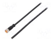 Cable: for sensors/automation; M8; PIN: 3; straight; 2m; plug; 60VDC LUTRONIC