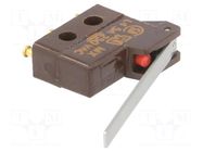 Microswitch SNAP ACTION; 5A/250VAC; with lever; SPDT; OFF-(ON) HONEYWELL