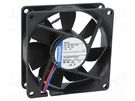 Fan: DC; axial; 12VDC; 40x40x25mm; 24m3/h; 46dBA; ball bearing EBM-PAPST