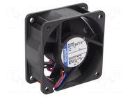 Fan: DC; axial; 24VDC; 60x60x25mm; 43m3/h; 37dBA; ball; 5600rpm; IP68 EBM-PAPST