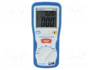 Meter: grounding resistance; LCD; VAC: 1÷750V; VDC: 1÷1000V PEAKTECH