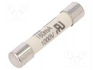 Fuse: fuse; 160mA; 1kVAC; ultra rapid; ceramic,cylindrical; brass ESKA