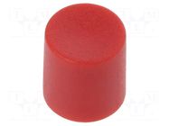 Knob; slider; red; Ø8.2x8.9mm; Width shaft 4mm,width shaft 6,3mm CLIFF