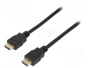 Cable; HDMI plug,both sides; 1m; black; HDMI 2.1 LOGILINK