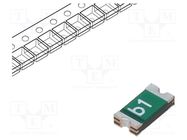 Fuse: PTC polymer; 1A; Imax: 100A; 0ZCJ; 1206 BEL FUSE