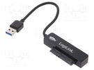 USB to SATA adapter; SATA plug,USB A plug; 200mm; 5Gbps LOGILINK
