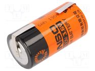 Battery: lithium; C; 3.6V; 6000mAh; Ø26x50.9mm; soldering lugs FANSO