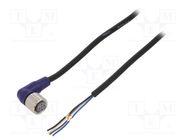Connection lead; M12; PIN: 4; angled; 2m; plug; 0.8A; XS2; -10÷65°C OMRON