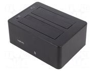 Docking station; USB 2.0,USB 3.0; Poles number: 2; black LOGILINK