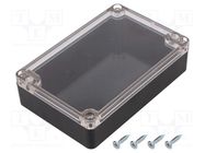 Enclosure: multipurpose; X: 90mm; Y: 135mm; Z: 35mm; ABS; black; IP65 MASZCZYK