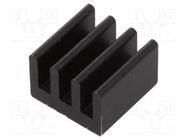 Heatsink: extruded; grilled; black; L: 11.8mm; W: 11.8mm; H: 8mm FISCHER ELEKTRONIK