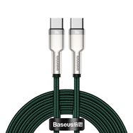 Baseus Cafule Metal Data cable USB Type C - USB Type C 100 W (20 V / 5 A) Power Delivery 2 m green (CATJK-D06), Baseus