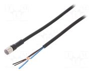 Cable: for sensors/automation; M8; PIN: 4; straight; Len: 2m; plug OMRON