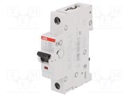 Circuit breaker; 230/400VAC; Inom: 16A; Poles: 1; Charact: D; 6kA ABB