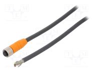 Connection lead; M12; PIN: 8; straight; 10m; plug; 4A; -25÷80°C; PUR OMRON