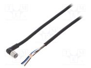 Connection lead; M8; PIN: 4; angled; Len: 5m; plug; 1A; -10÷80°C; PVC OMRON