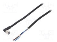 Connection lead; M8; PIN: 4; angled; Len: 2m; plug; 1A; -10÷80°C; PVC OMRON