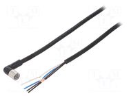 Cable: for sensors/automation; M8; PIN: 4; angled; Len: 2m; plug; 1A OMRON