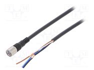 Connection lead; M8; PIN: 4; straight; 2m; plug; 1A; 0÷70°C; PVC; IP67 