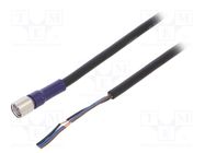 Connection lead; M8; PIN: 3; straight; 5m; plug; 0.5A; -10÷65°C; PVC OMRON