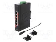 Switch Ethernet; unmanaged; Number of ports: 5; 12÷48VDC; RJ45 