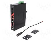 Switch Ethernet; unmanaged; Number of ports: 7; 12÷48VDC; RJ45 ANTAIRA