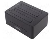 Docking station; USB 2.0,USB 3.0; Poles number: 2; black LOGILINK