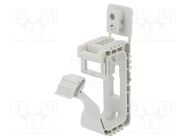 Holder; Cable P-clips; W: 28.6mm; polypropylene; light grey OBO BETTERMANN