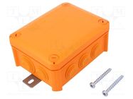 Enclosure: junction box; X: 116mm; Y: 150mm; Z: 67mm; IP66; orange OBO BETTERMANN