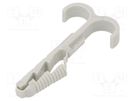 Holder; Cable P-clips,for braids,protective tubes; light grey OBO BETTERMANN