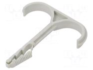 Holder; Cable P-clips,for braids,protective tubes; light grey OBO BETTERMANN