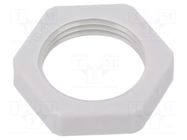 Nut; M20; polyamide; Thk: 6mm; Spanner: 26mm; light grey; Pitch: 1.5 OBO BETTERMANN